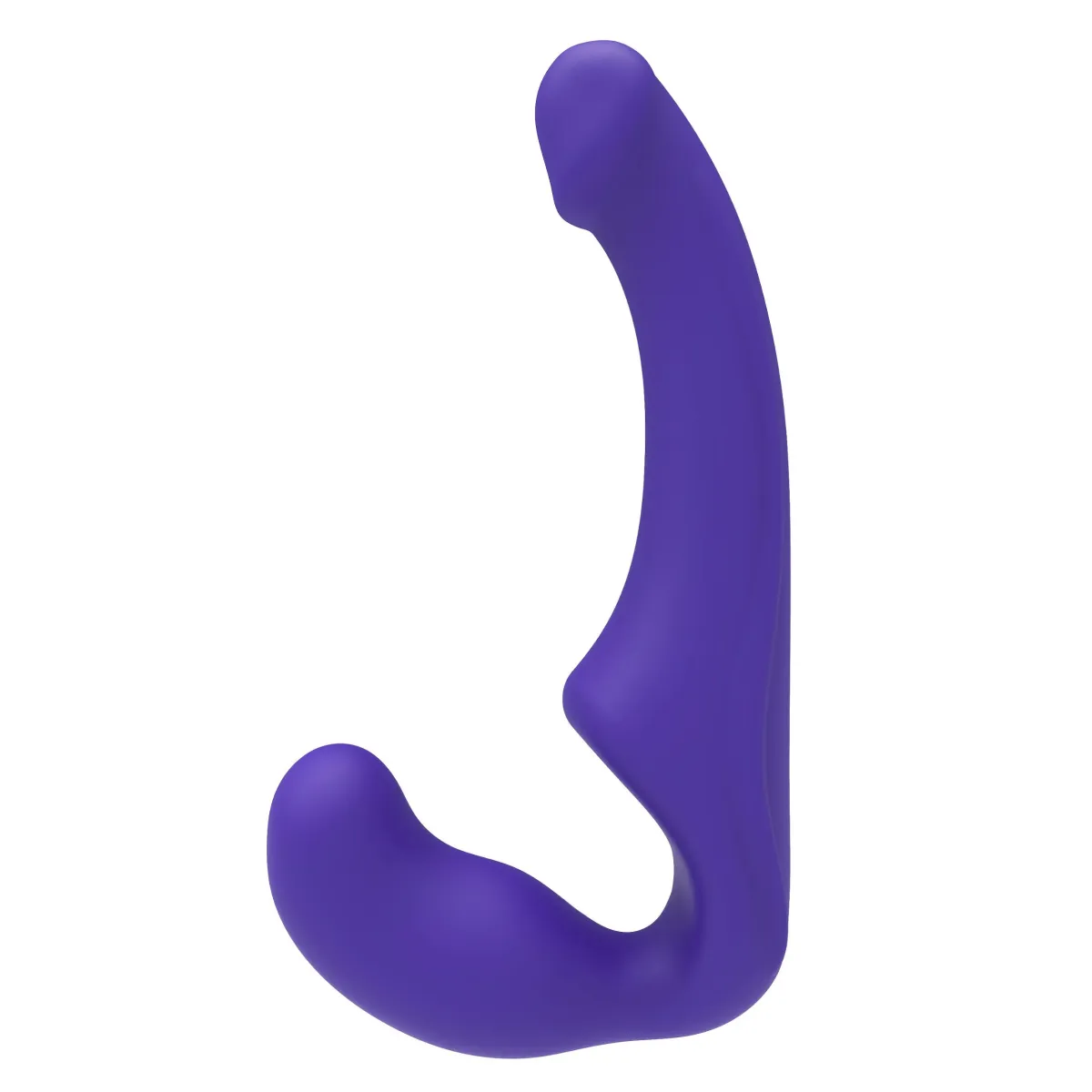 Vibratore indossabile strapon viola silicone