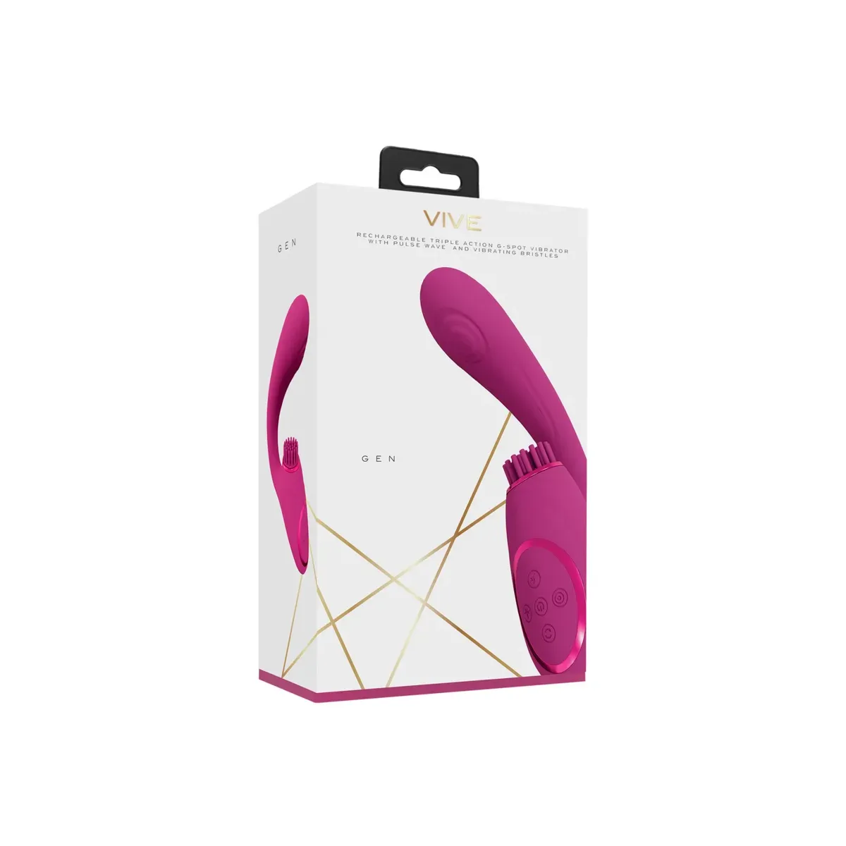 Vibratore G-Spot e stimola clitoride fucsia