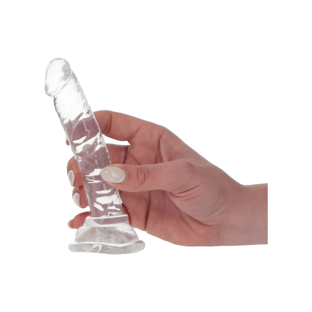 Dildo realistico flessibile trasparente