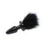 Plug anale silicone 10 cm Funny Tail nero