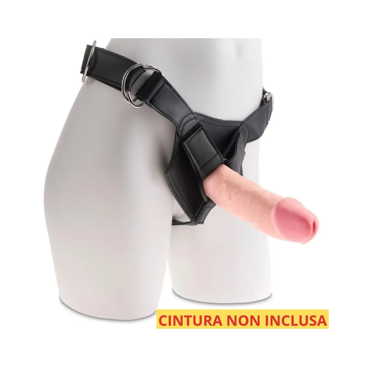 Dildo realistico 3D pelle chiara 25 cm