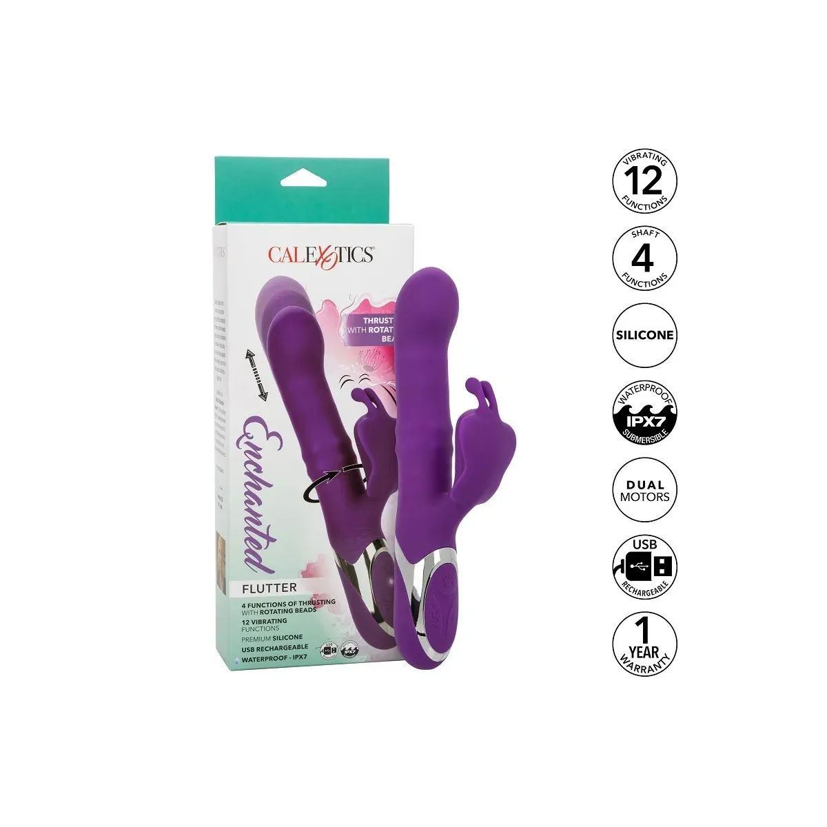 Vibratore rabbit CalExotics Enchanted Flutter