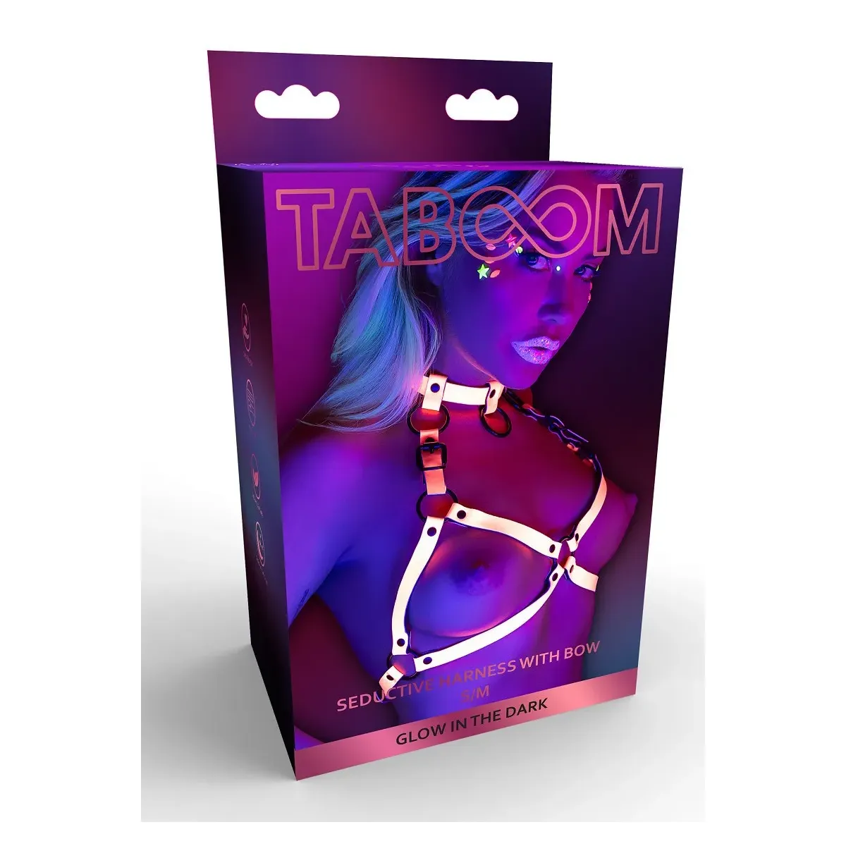 Taboom Glow In The Dark Open Cup Bra Harness