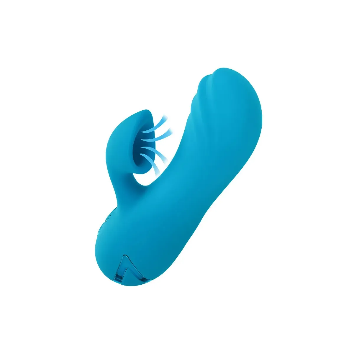 Vibratore rabbit con succhia clitoride blu