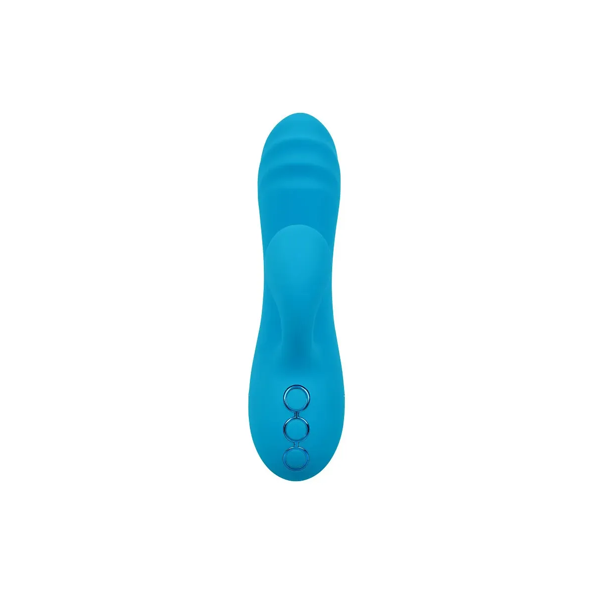 Vibratore rabbit con succhia clitoride blu