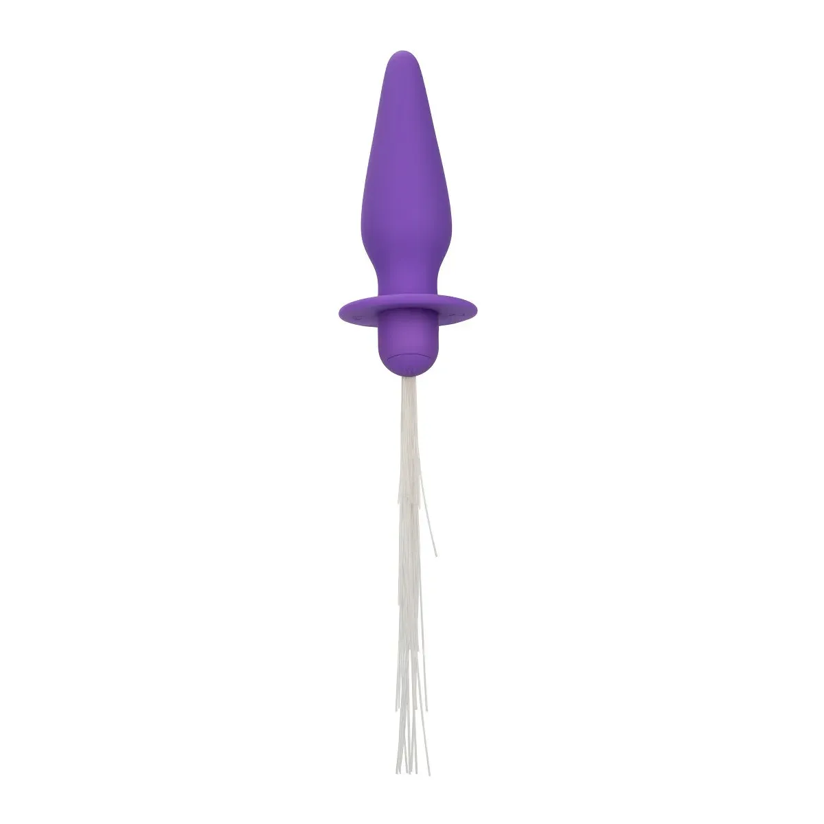 Plug anale silicone viola con frange luminose