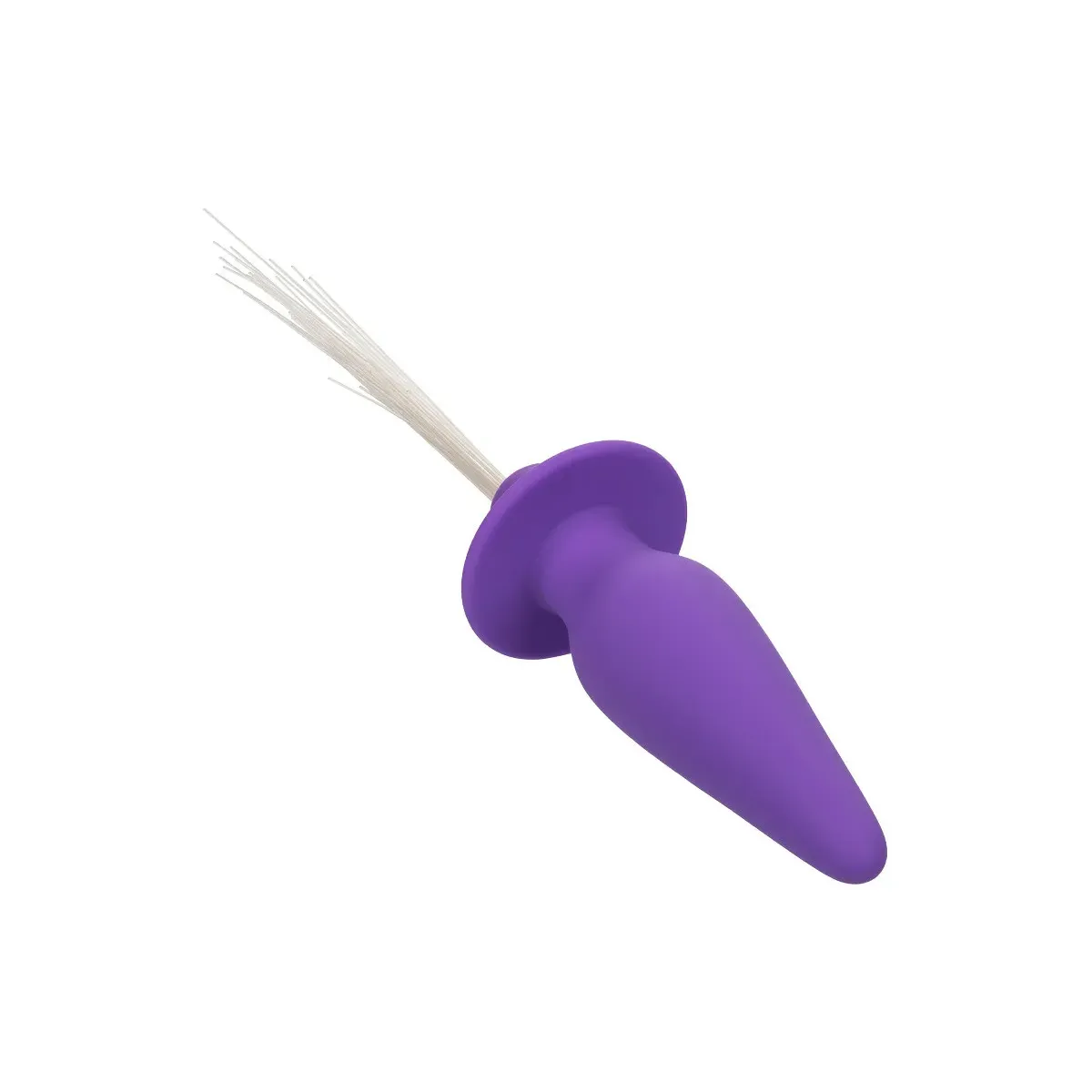 Plug anale silicone viola con frange luminose