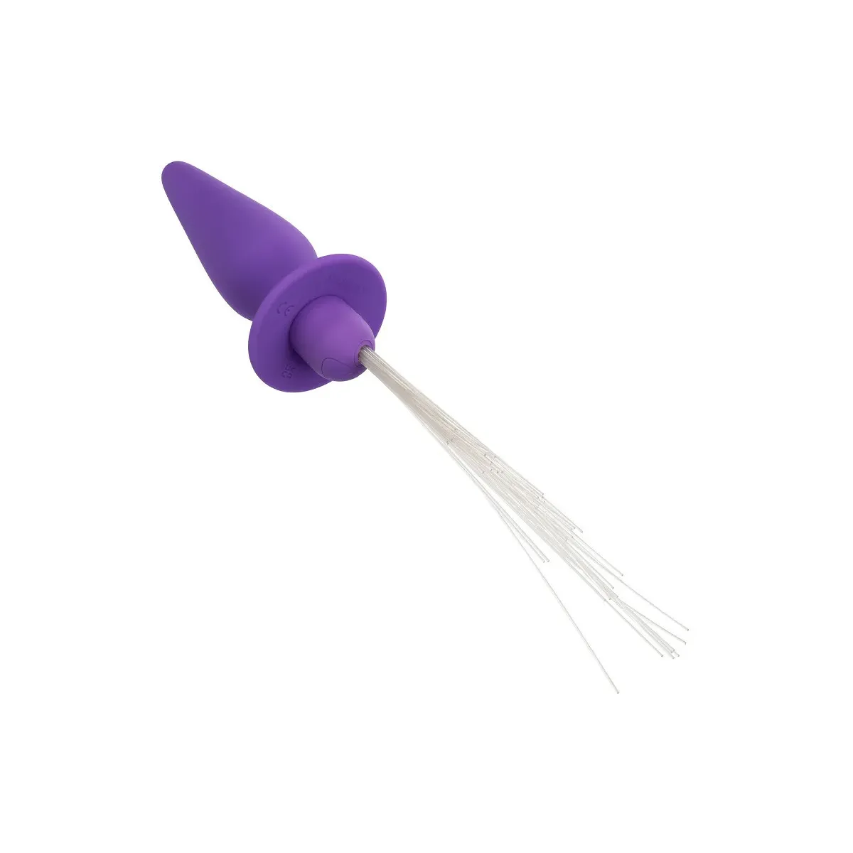 Plug anale silicone viola con frange luminose