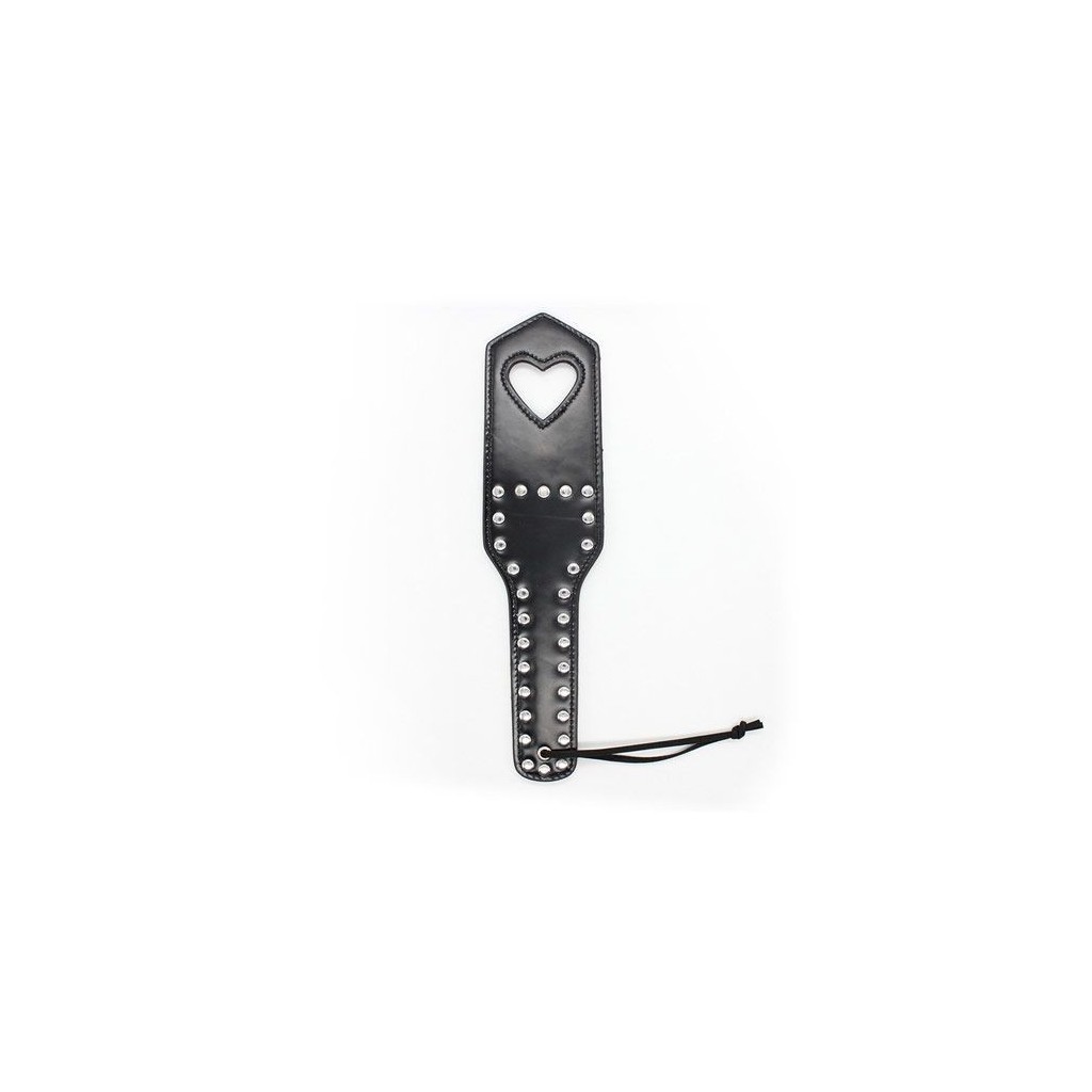 Paddle sculacciatore borchie cuore nero