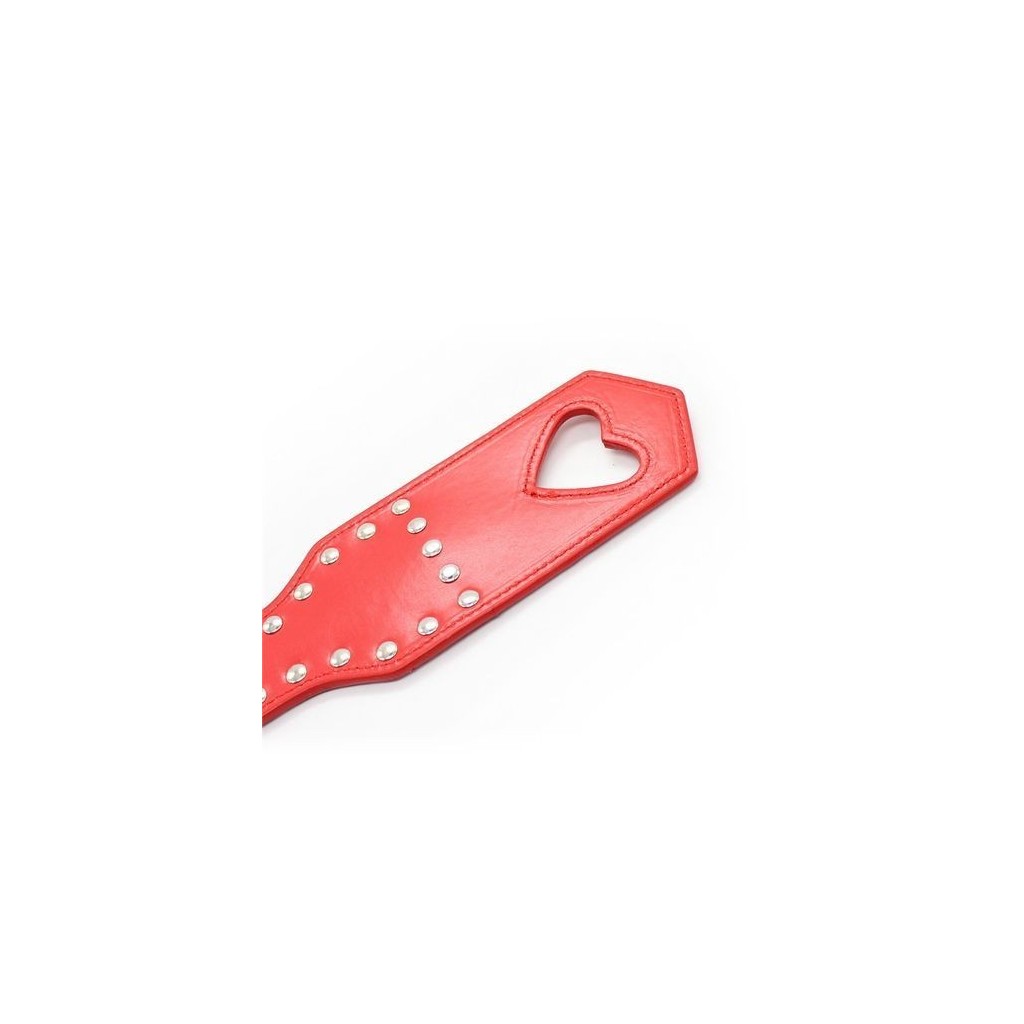 Paddle sculacciatore borchie cuore rosso