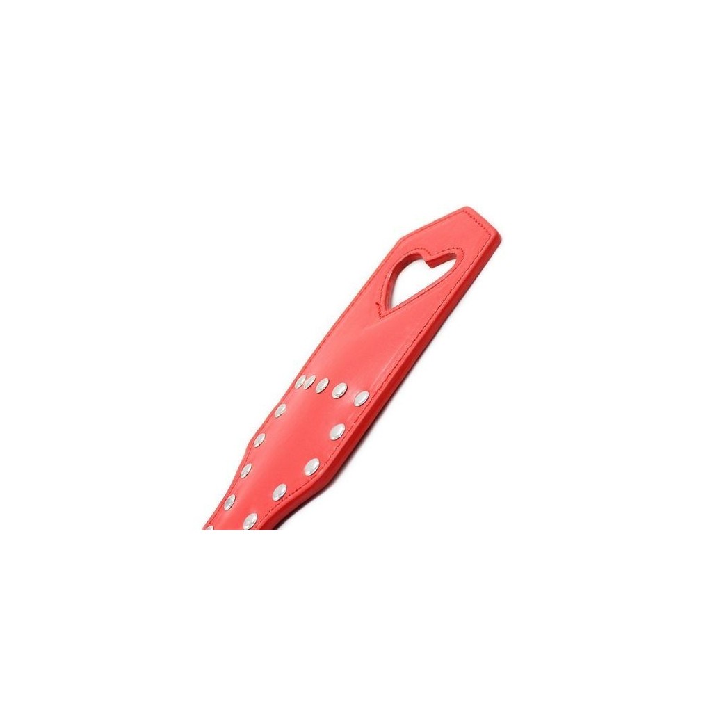 Paddle sculacciatore borchie cuore rosso