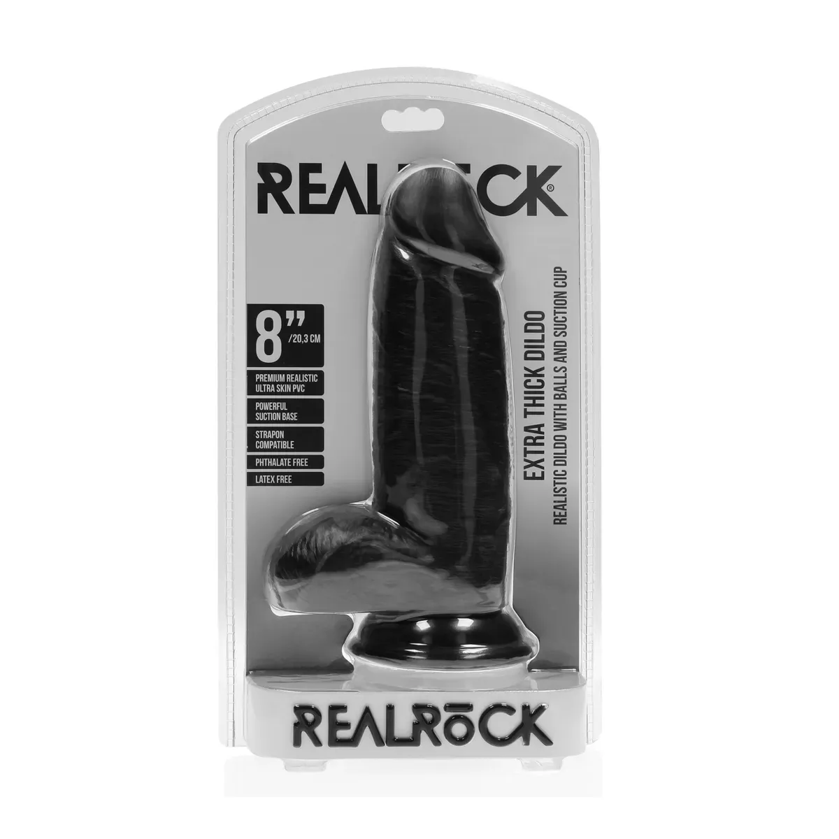 Dildo realistico grosso nero 20,3 cm