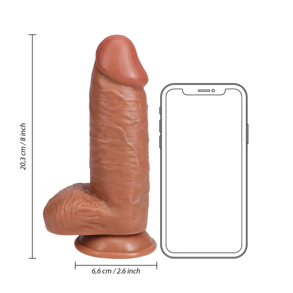 Dildo realistico grosso mulatto 20,3 cm