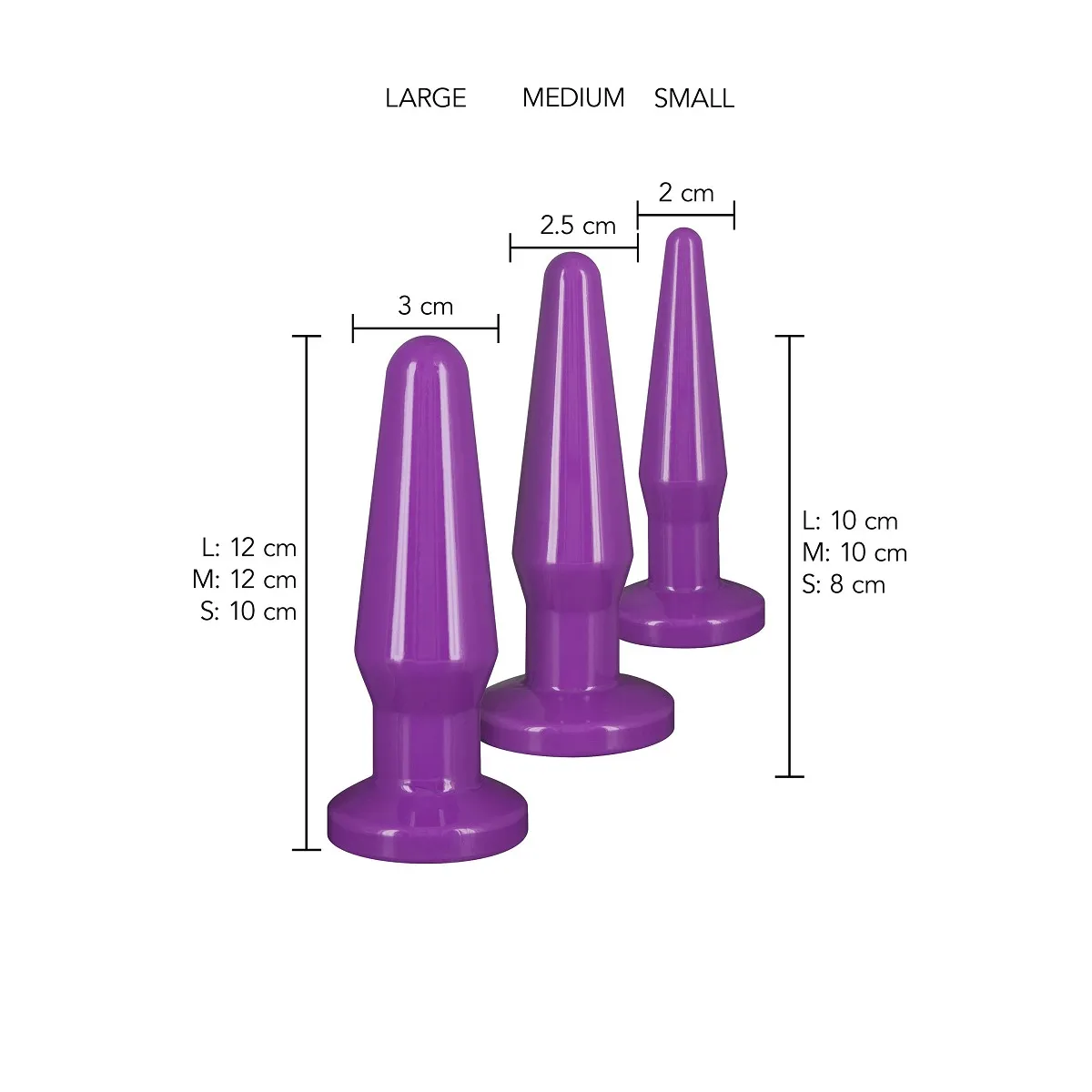 Kit plug anali 3 pz viola