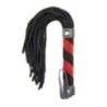 Flogger Frusta a frange nera e rossa 26 cm