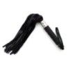 Frusta Flogger nera e metallo 45 cm