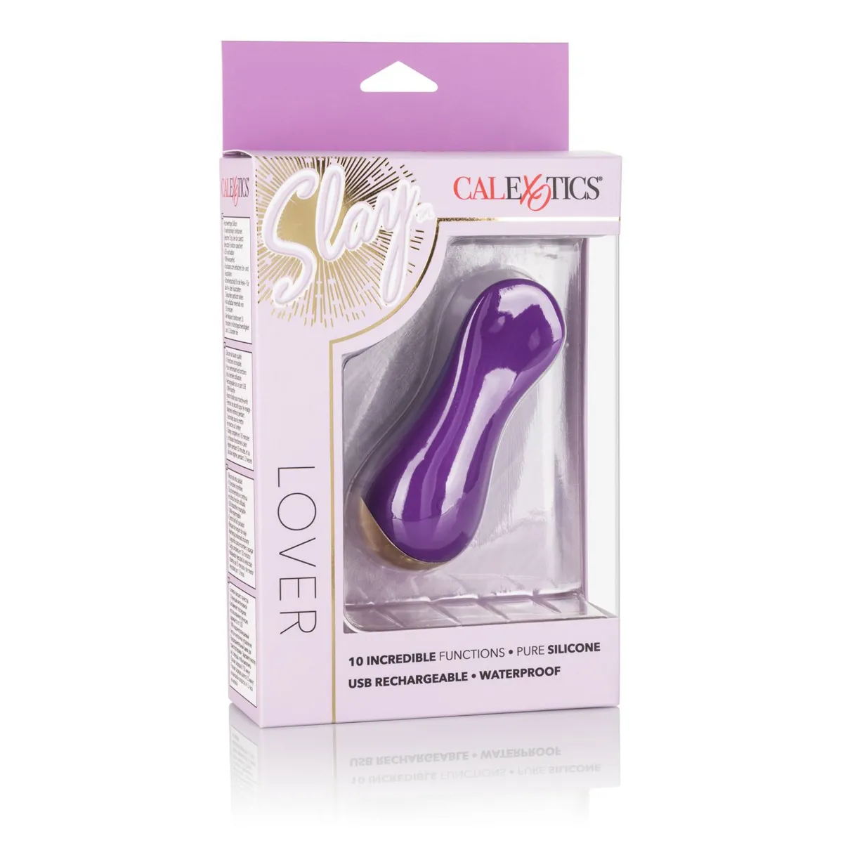 Stimolatore vaginale curvo in silicone viola