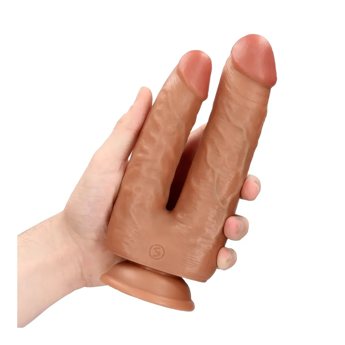 Dildo doppio 12,7/15,2 cm mulatto