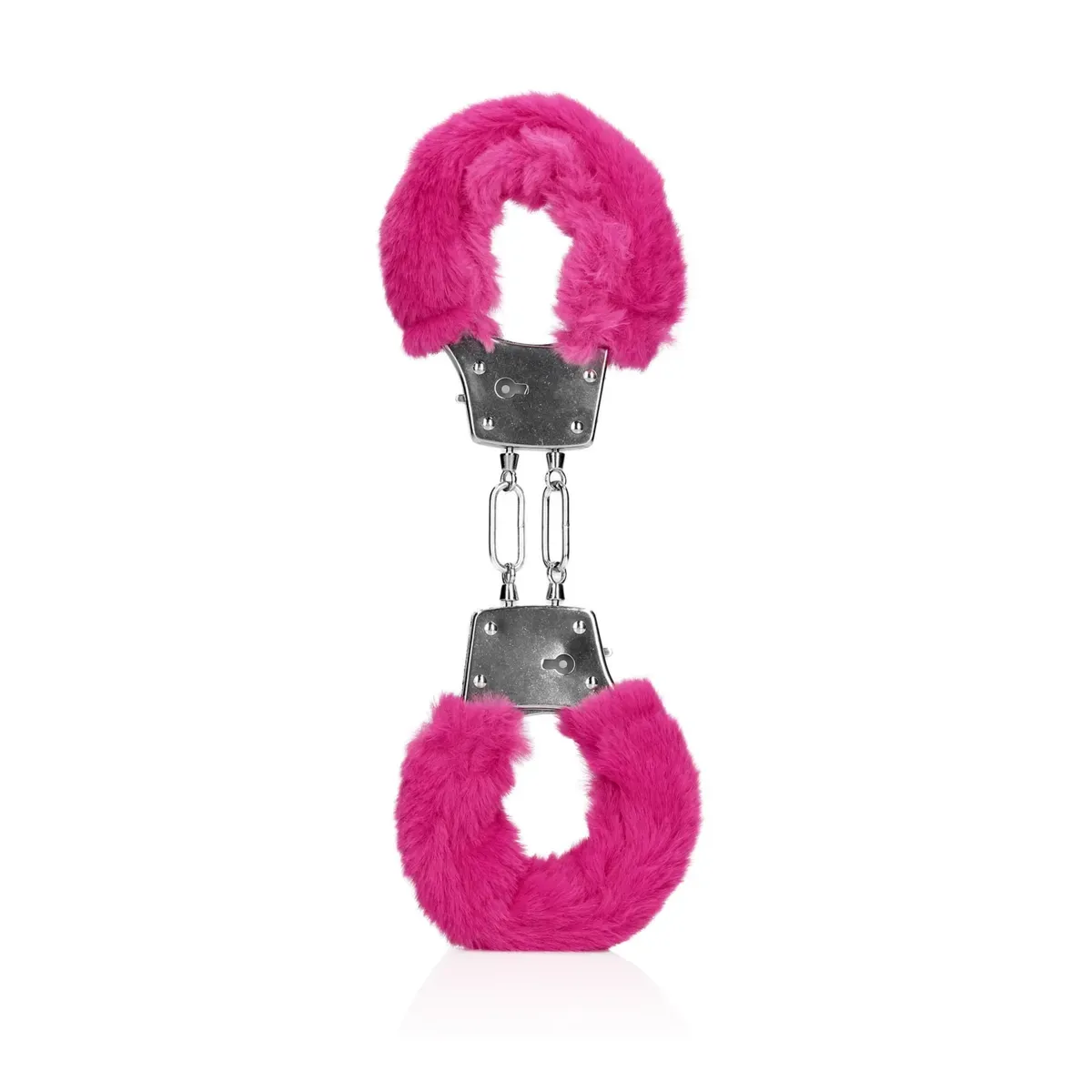 Manette in metallo pelose fucsia