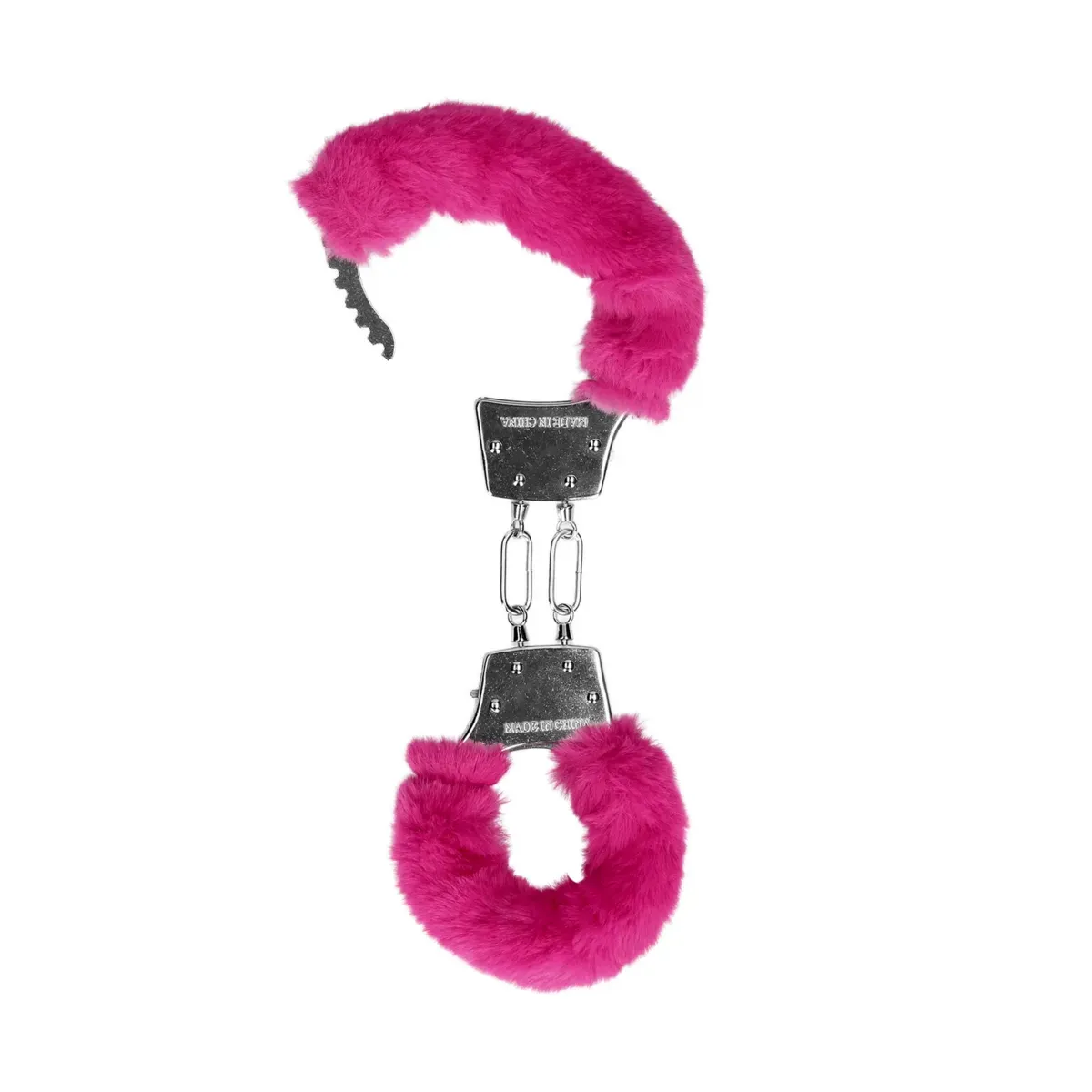 Manette in metallo pelose fucsia