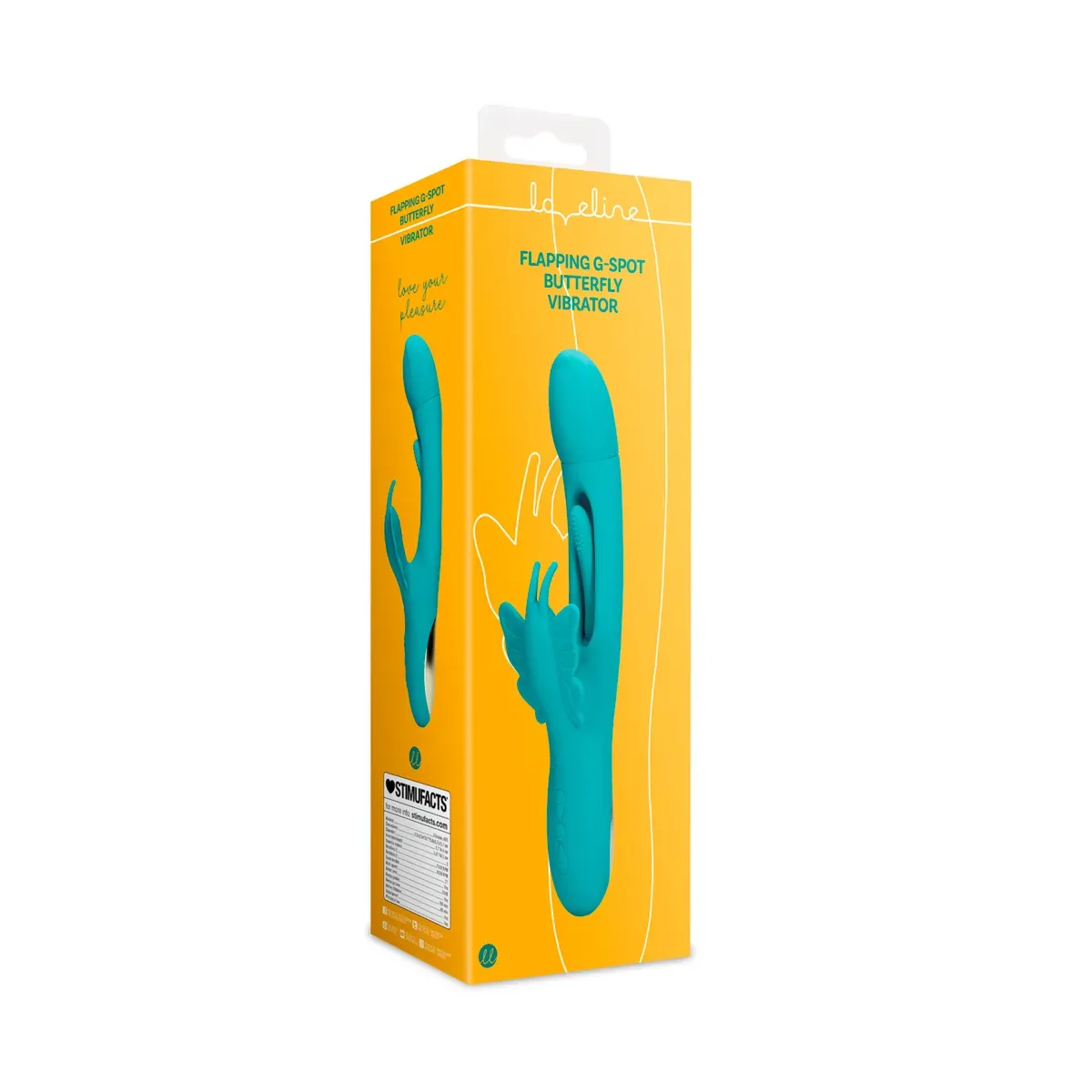 Vibratore rabbit butterfly G-Spot verde acqua