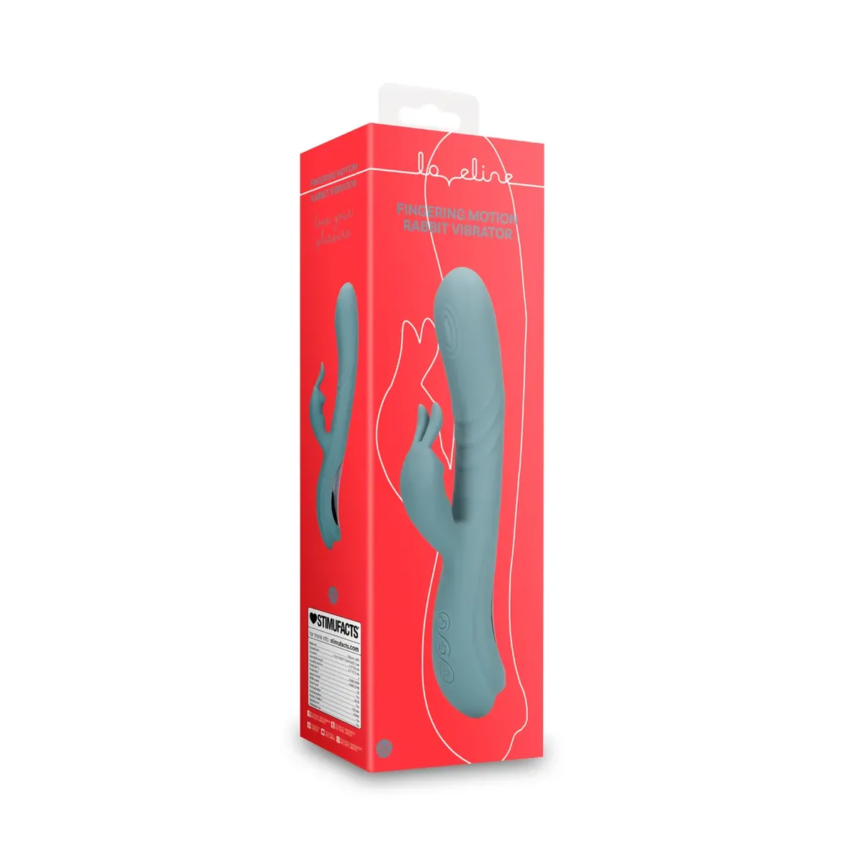 Vibratore Rabbit Fingering Motion grigio