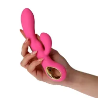 Vibratore rabbit Double-G silicone rosa