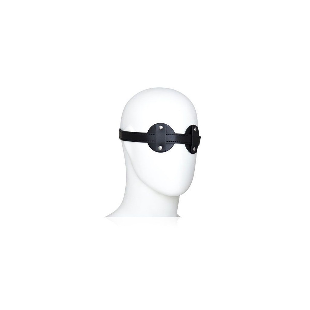 Maschera bdsm sexy nera finta pelle