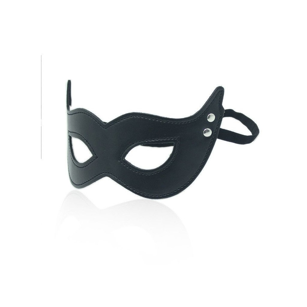 Maschera bdsm sexy in pelle sintetica nera