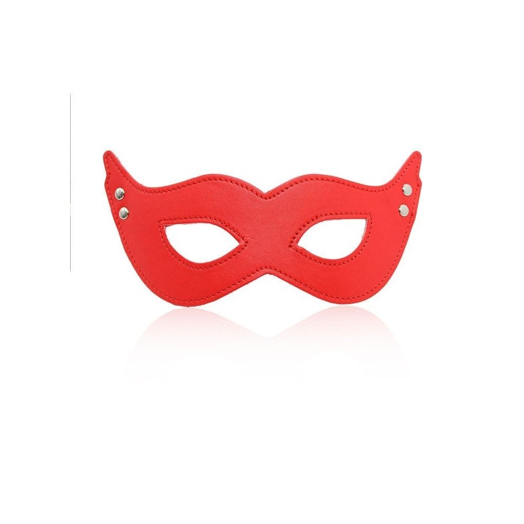 Maschera bdsm sexy in pelle sintetica rossa