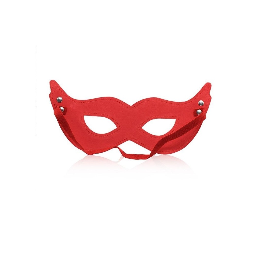 Maschera bdsm sexy in pelle sintetica rossa