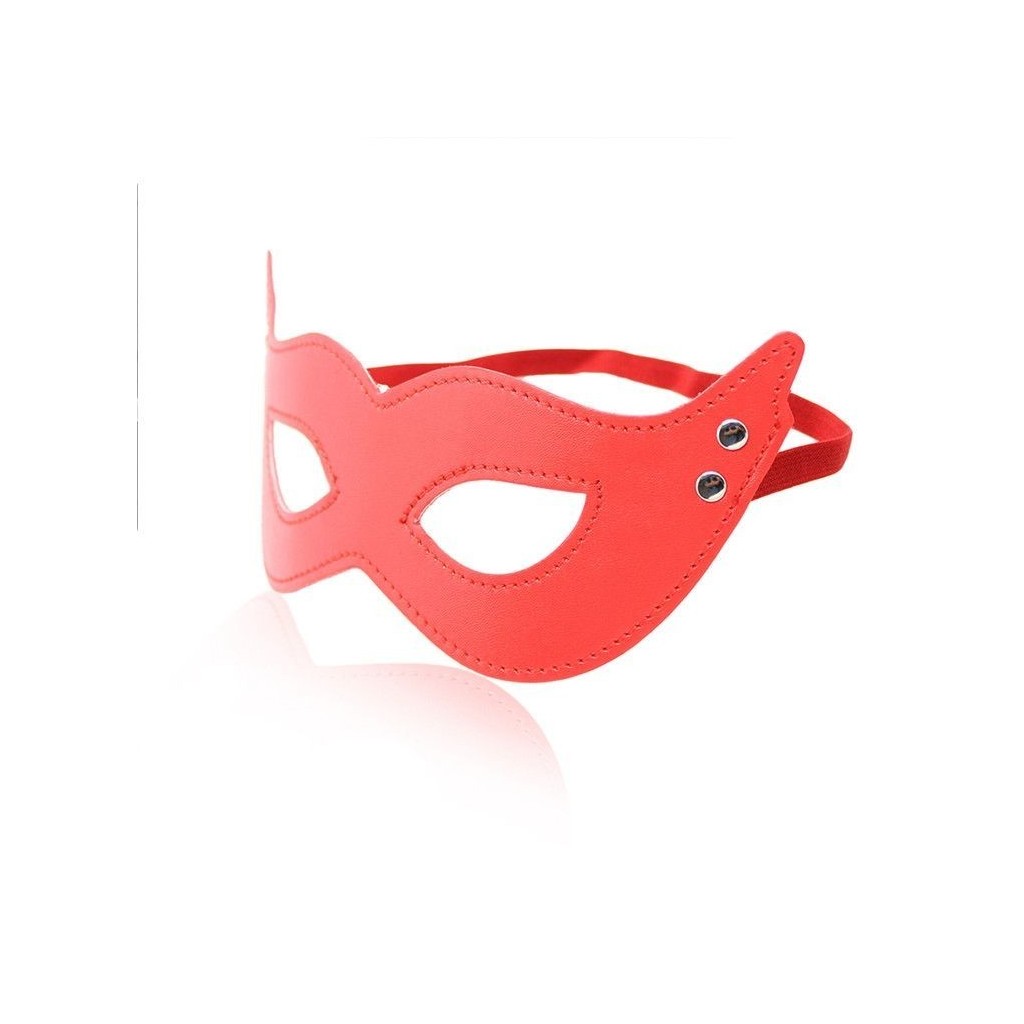 Maschera bdsm sexy in pelle sintetica rossa