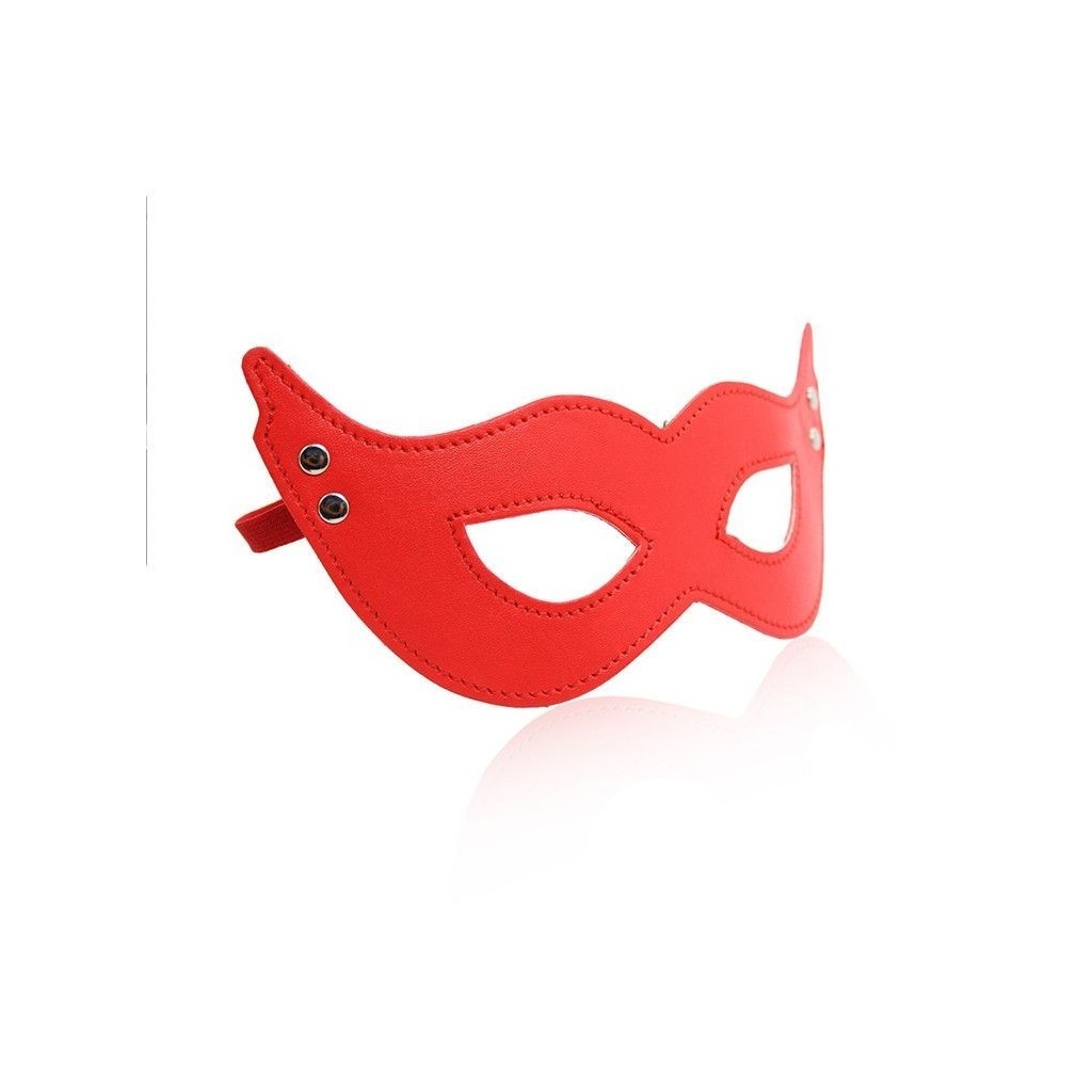 Maschera bdsm sexy in pelle sintetica rossa