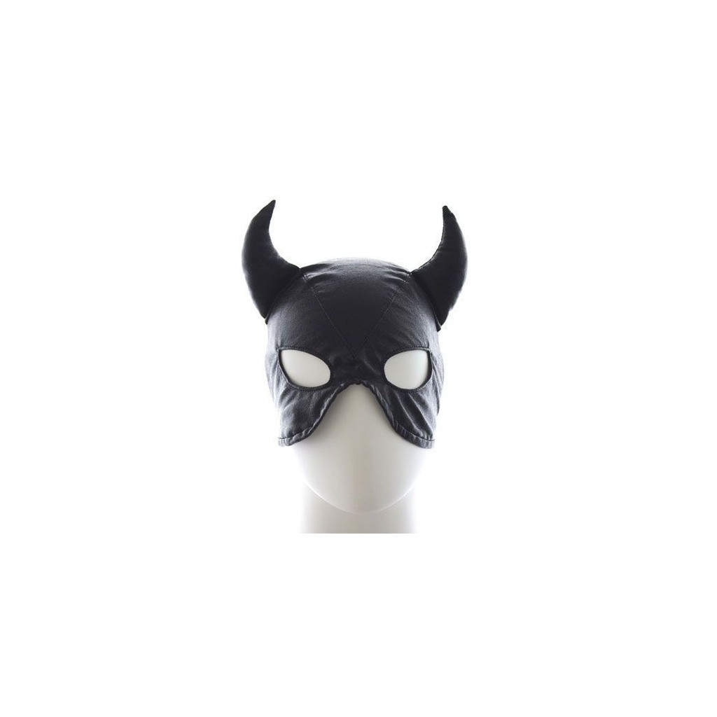 Maschera fetish bondage devil mask nera