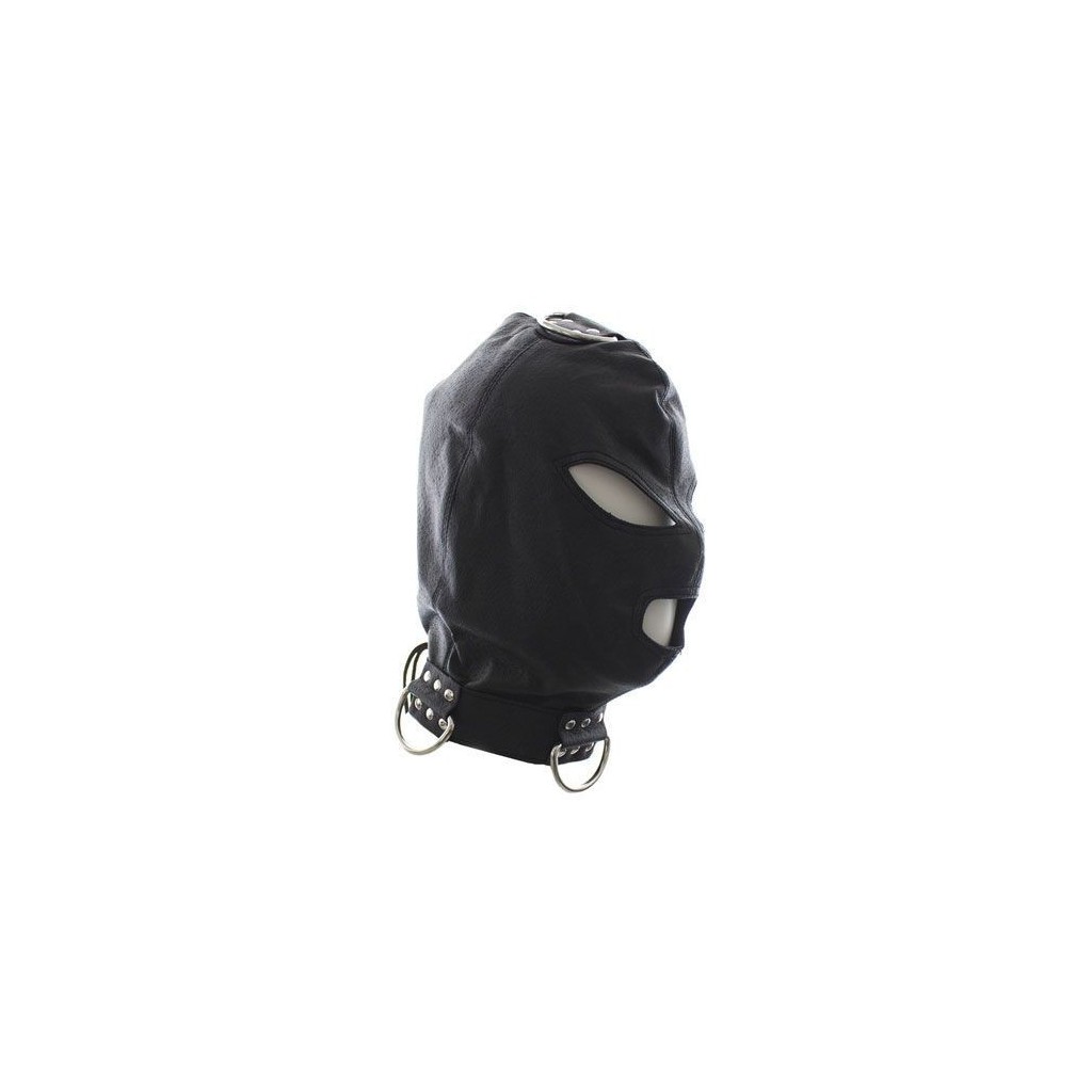 Maschera collare bdsm integrale similpelle