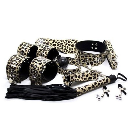 Kit Erotico per Giochi di Coppia Bondage Sexy sadomaso frusta Manette e  morsetti