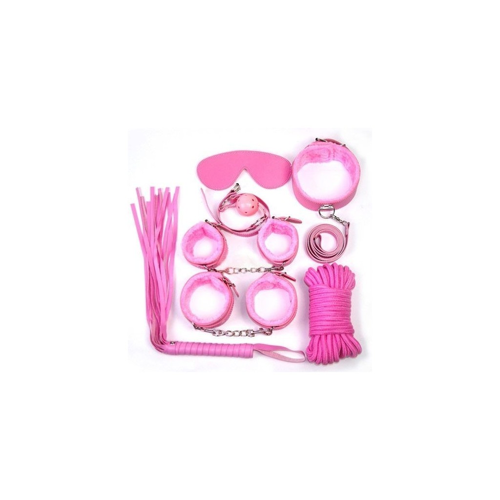 Kit bondage 7 pz rosa