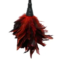 Solleticatore bdsm piume rosse 36 cm