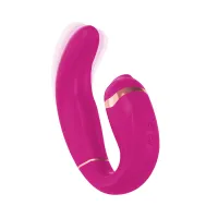 Vibratore doppio My-G fucsia 17,4 cm