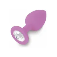 Plug anale silicone viola con pietra S