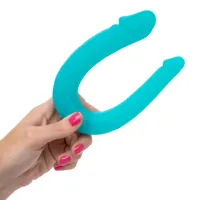 Doppio dildo in silicone azzurro 30,5 cm