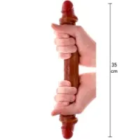 Dildo doppio realistico Foreskin ToyJoy 35 cm