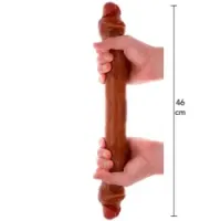 Dildo doppio realistico Foreskin ToyJoy 46 cm