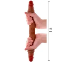 Dildo doppio realistico Foreskin ToyJoy 40 cm