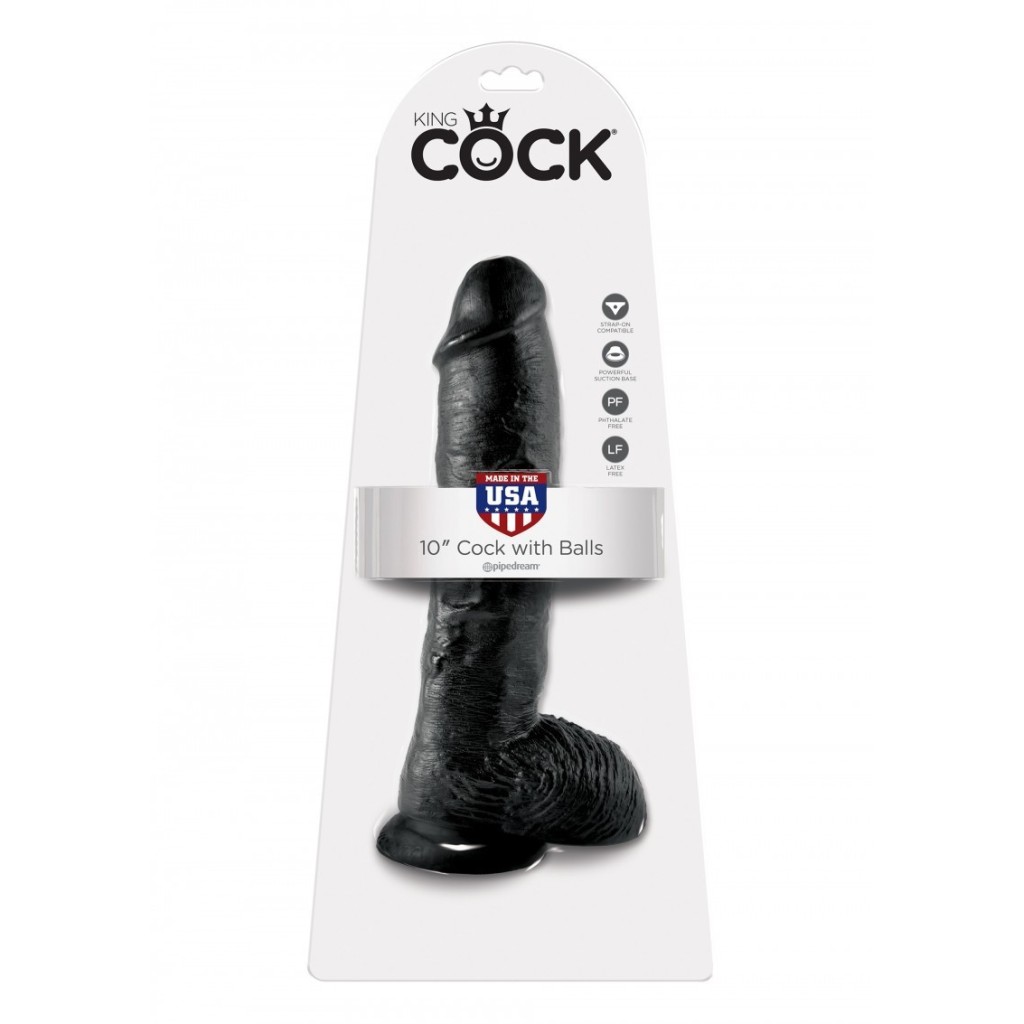 Dildo realistico ventosa 26 cm nero