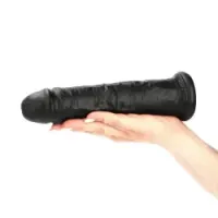 Dildo realistico ventosa Enea 24 cm nero