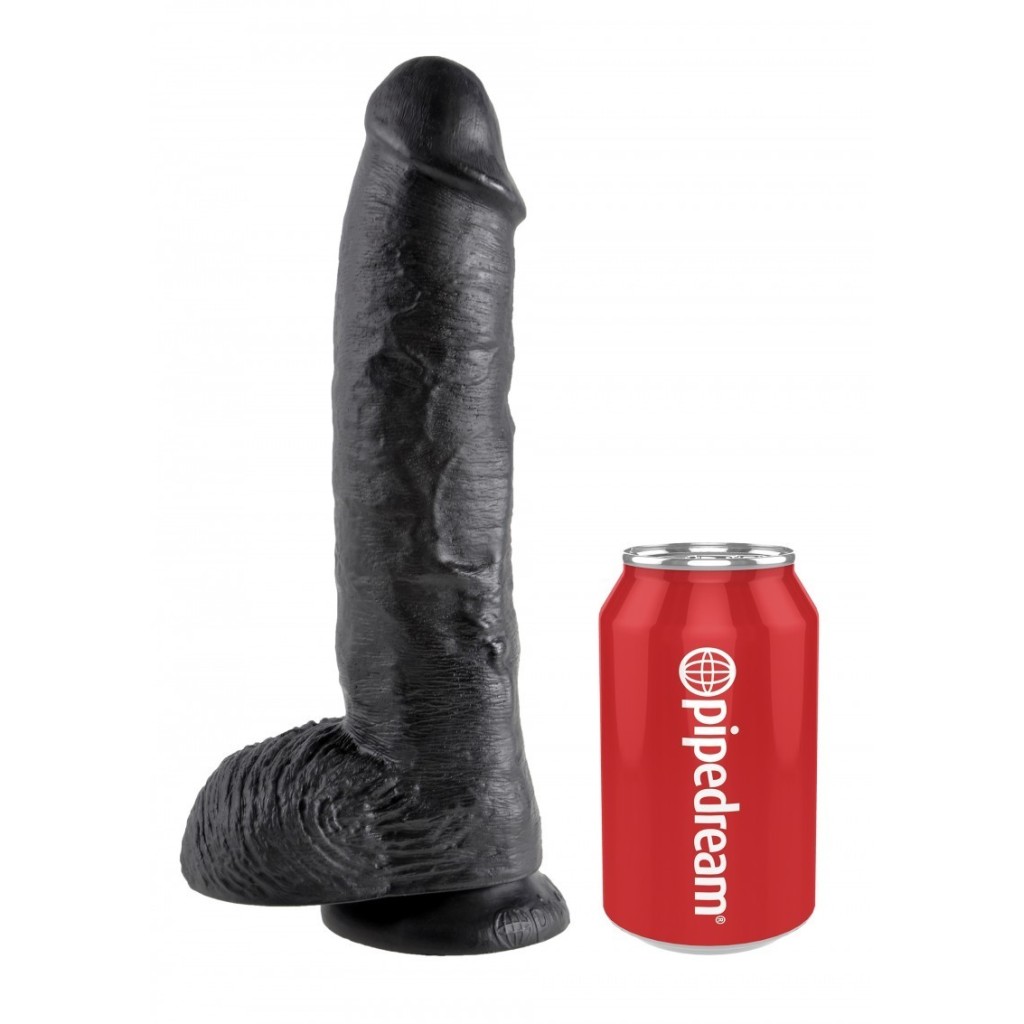 Dildo realistico ventosa 26 cm nero