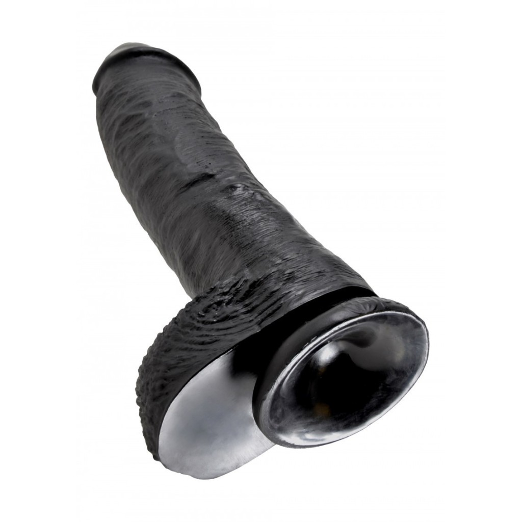 Dildo realistico ventosa 26 cm nero