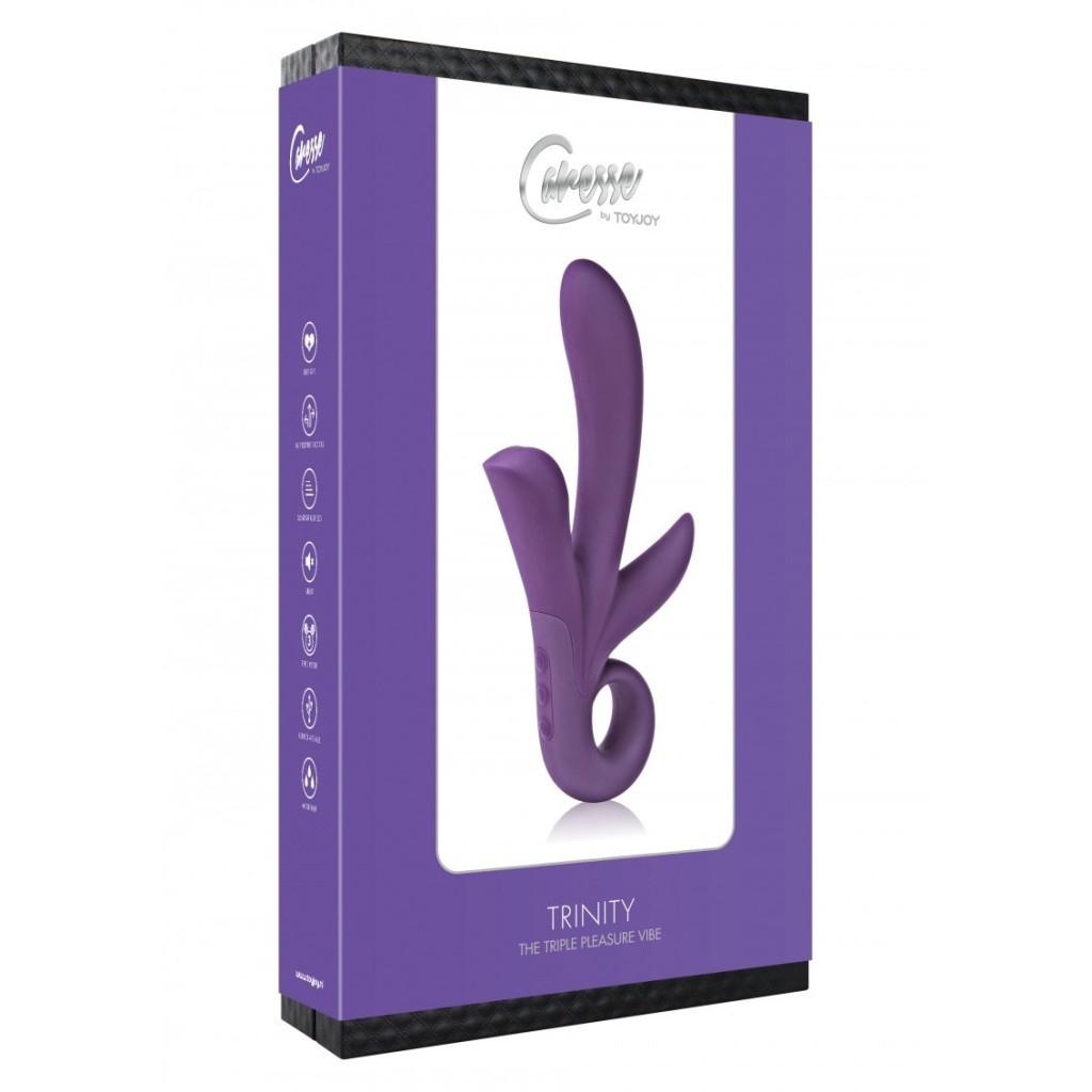 Vibratore rabbit tripla stimolazione viola