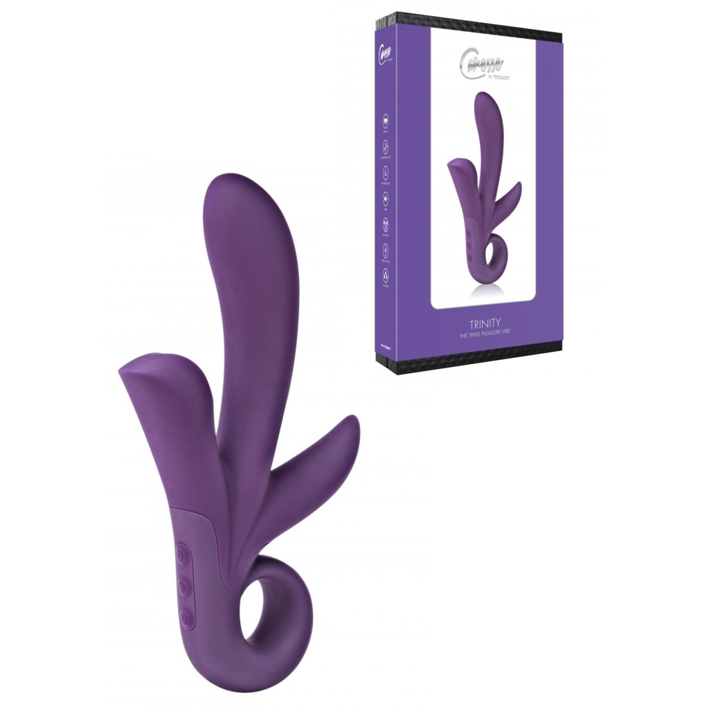 Vibratore rabbit tripla stimolazione viola